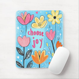 Mousepad Escolher a arte colorida da alegria