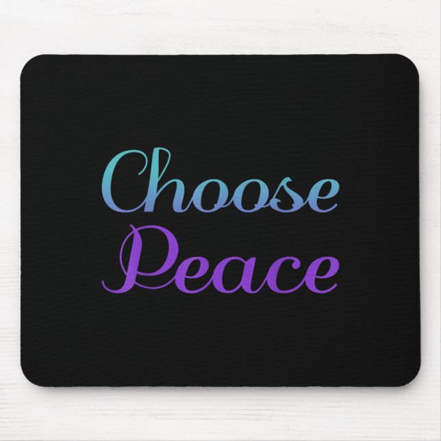 Mousepad Escolher Arte de Prevenção da Paz (Frente)