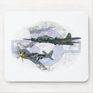 Mousepad Escolta do vôo do mustang P-51