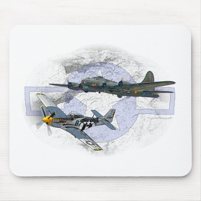 Mousepad Escolta do vôo do mustang P-51 (Frente)