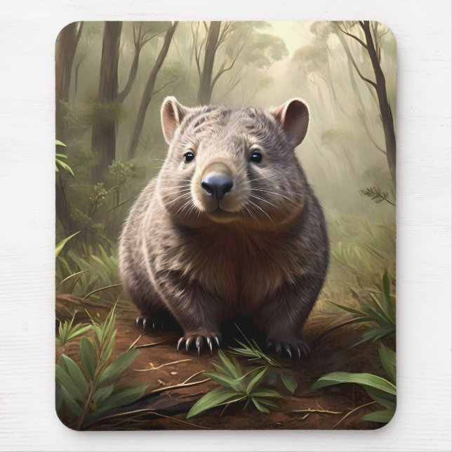 Mousepad "Escondido no Bush: Um Morcego Aussie na Selvagem" (Frente)