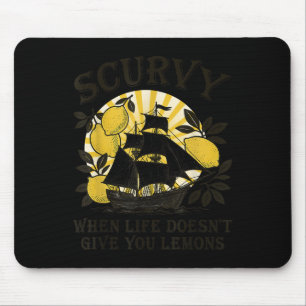 Mousepad Escorbuto Quando a Vida Não Te Dá Limões Fruta Eng