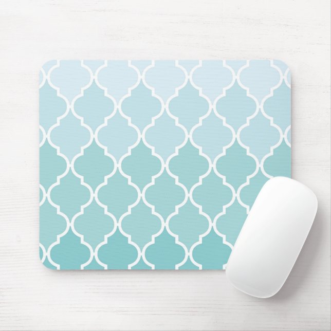 Mousepad Escórias Azuis, Ombre, Quatrefoil, Trellis (Com mouse)