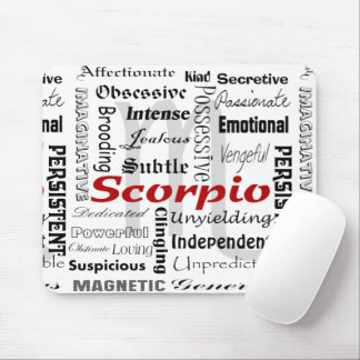 Mousepad Escorpião Astrologia Horoscópio Zodiac Traços Cola