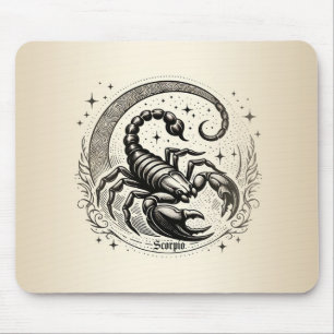 Mousepad Escorpião Crescente Lua Astrologia Zodíaco Escorpi