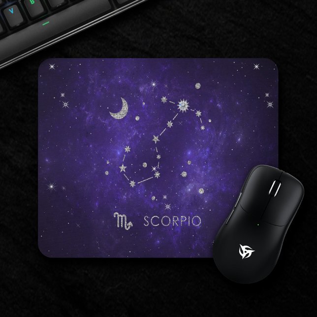 Mousepad Escorpião-Roxo | Astrologia Cósmica Horoscópio (Criador carregado)