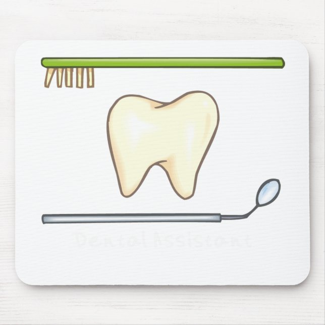 Mousepad Escova dental delicada do espelho do dente (Frente)