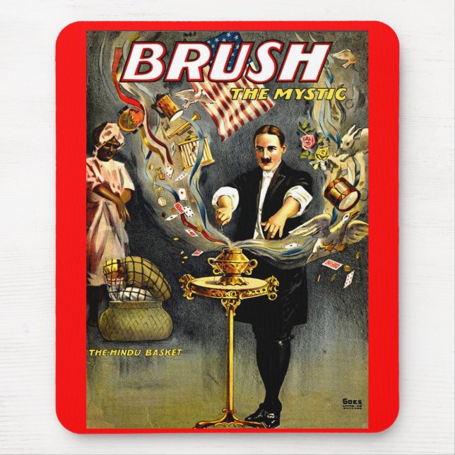 Mousepad Escove o poster mágico místico (Frente)