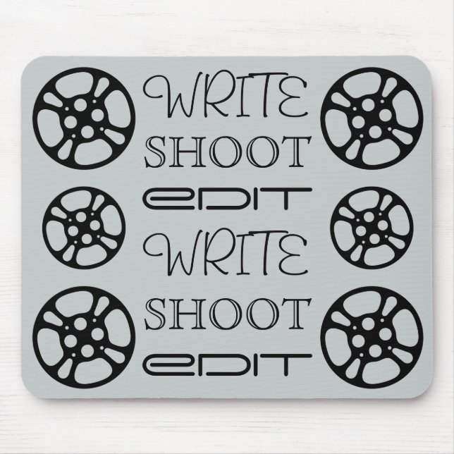 Mousepad Escreva o tiro editam o carretel de filme (Frente)