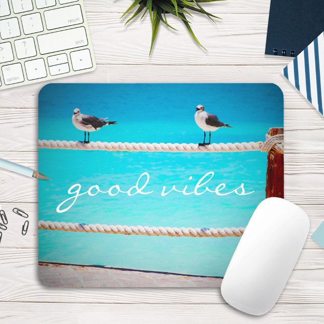 Mousepad Escrita de Citação de Aves de Praia Foto de Boas V (Criador carregado)
