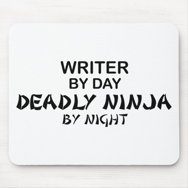 Mousepad Escritor Ninja mortal em a noite (Frente)
