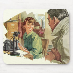 Mousepad Escritório de Negócios da Vintage, CEO Boss e Secr