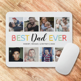 Mousepad Escritório de Pai de Colagem de Fotografias Person