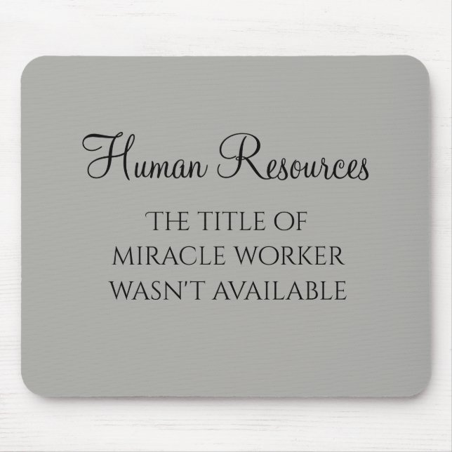 Mousepad Escritório de Recursos Humanos Milagreiro Humor RH (Frente)