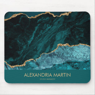 Mousepad Escritório Elegante de Mármore com Glitter Doura
