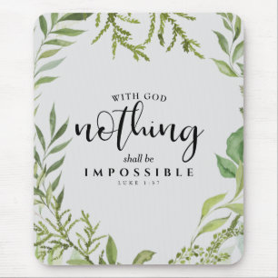 Mousepad Escritura Cristã Nada será Impossível