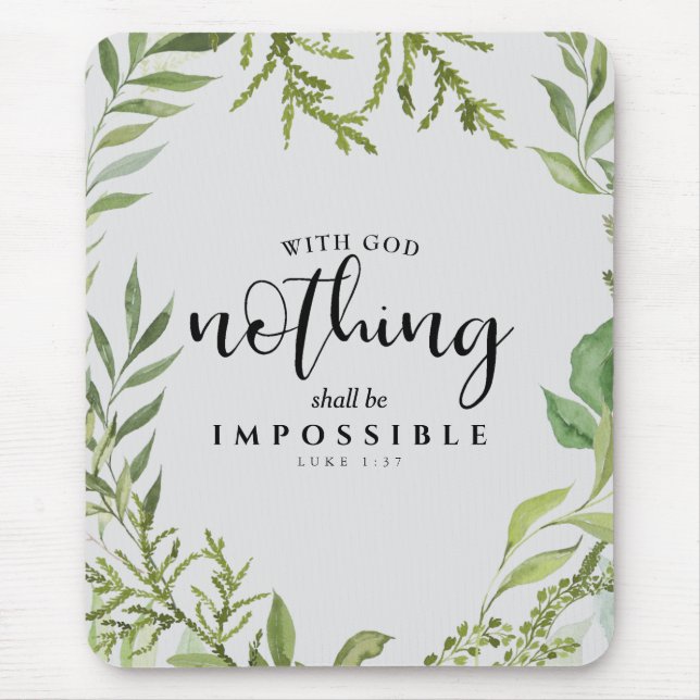 Mousepad Escritura Cristã Nada será Impossível (Frente)