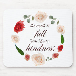 Mousepad Escritura do Salm 33 com Arte Floral