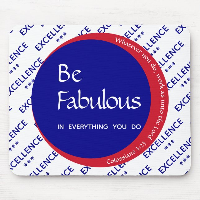 Mousepad Escritura Motivacional Personalizada FABULOSA (Frente)