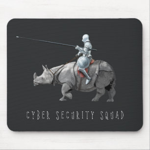 Mousepad Escudo de blindagem do Cyber Security Squad Rhino