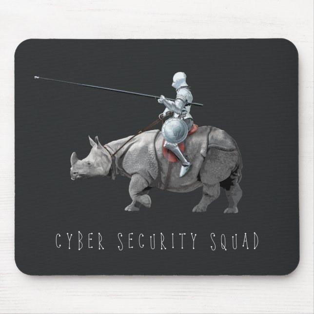 Mousepad Escudo de blindagem do Cyber Security Squad Rhino (Frente)
