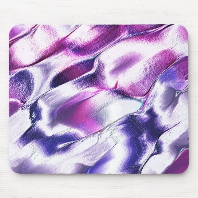 Mousepad Esculido de metal fosco, em roxo e lilás (Frente)