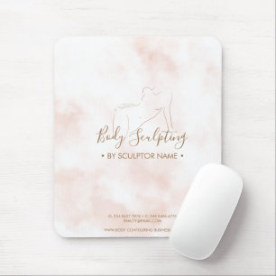 Mousepad Escultura corporal feminina cor-de-rosa spa de con