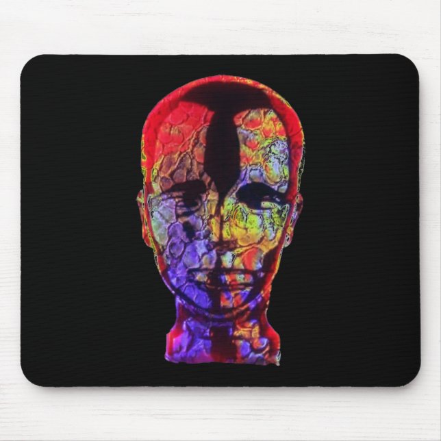 Mousepad Escultura do tapete do rato principal na cabeça (Frente)