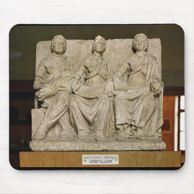 Mousepad Escultura votiva de uma deidade tripla da mãe (Frente)