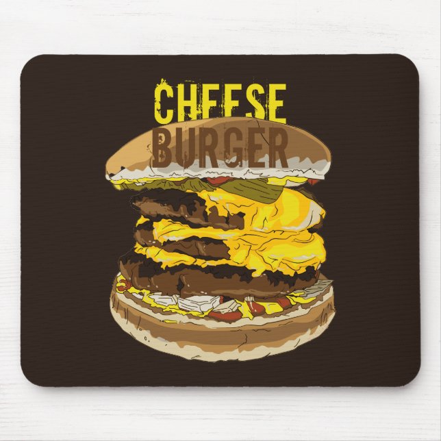 Mousepad Escuro Cheeseburger (Frente)