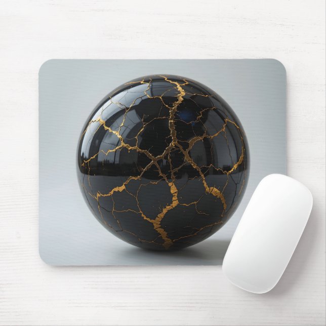 Mousepad Esfera Obsidiana Kintsugi (Com mouse)