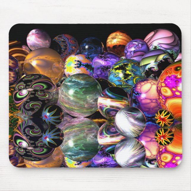 Mousepad Esferas reflexivas do Fractal (Frente)
