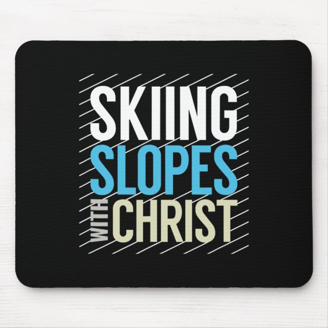 Mousepad Esfregões de esqui com Jesus (Frente)