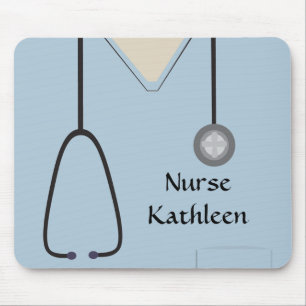 Mousepad Esfregões Médicos Azul Claro Uniforme