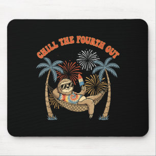 Mousepad Esfrie o quarto de forma engraçada férias retrô pr