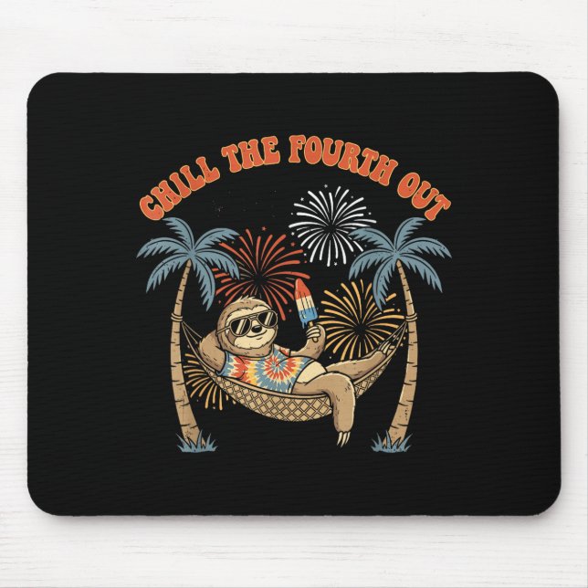 Mousepad Esfrie o quarto de forma engraçada férias retrô pr (Frente)