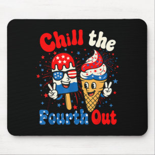 Mousepad Esfrie o Quarto Fora Sorvete Divertido 4 de Julho
