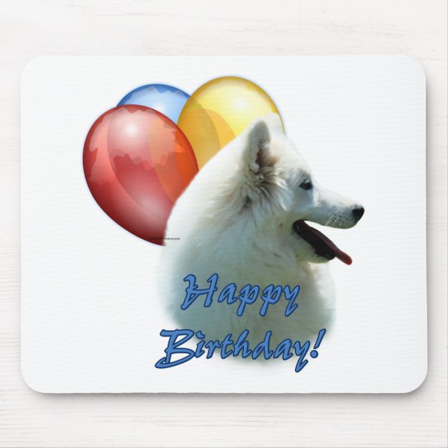 Mousepad Eskie Happy Birthday Balon (Frente)
