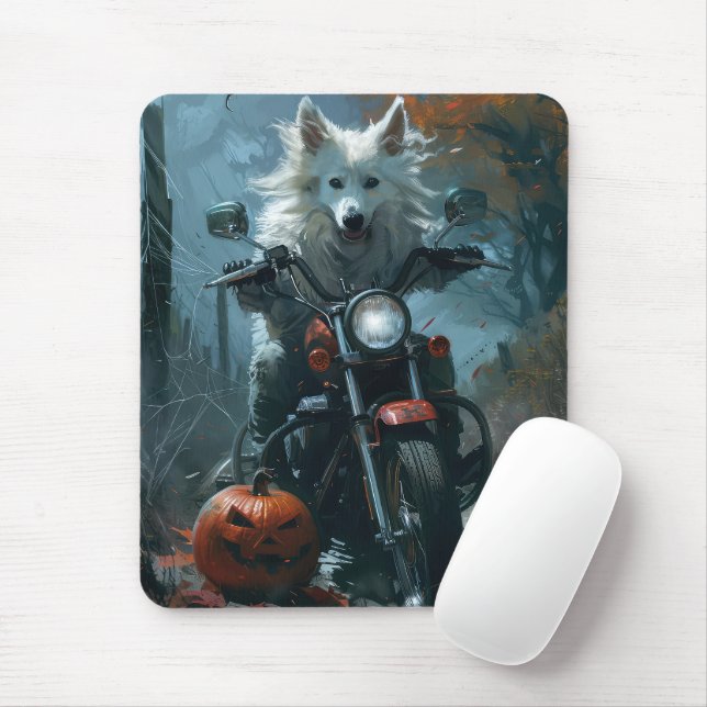 Mousepad Eskimo Americano Andando Motocicleta Assustador (Com mouse)
