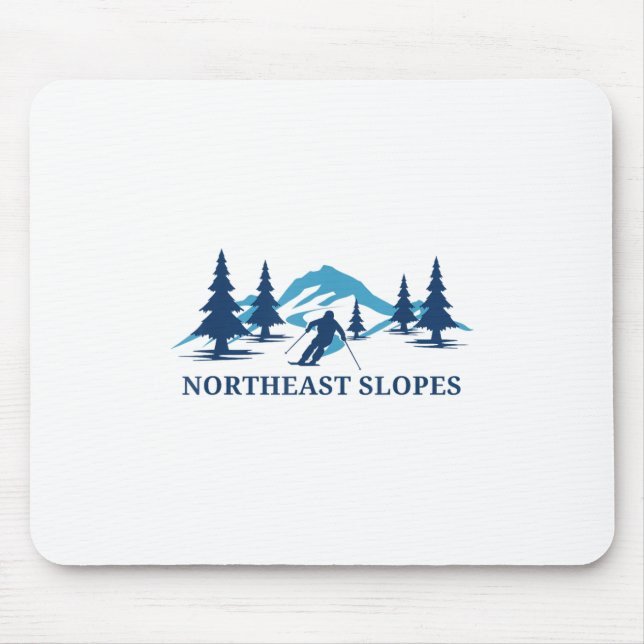 Mousepad Eslopes Vermont Ski Resort Skiier _ (Frente)