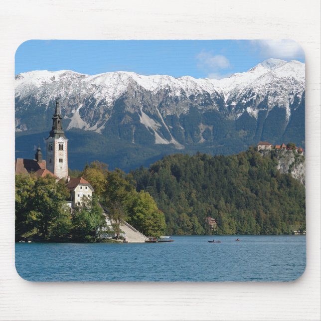 Mousepad Eslovênia, Bled, Lago Bled, Ilha Bled, Bled 2 (Frente)