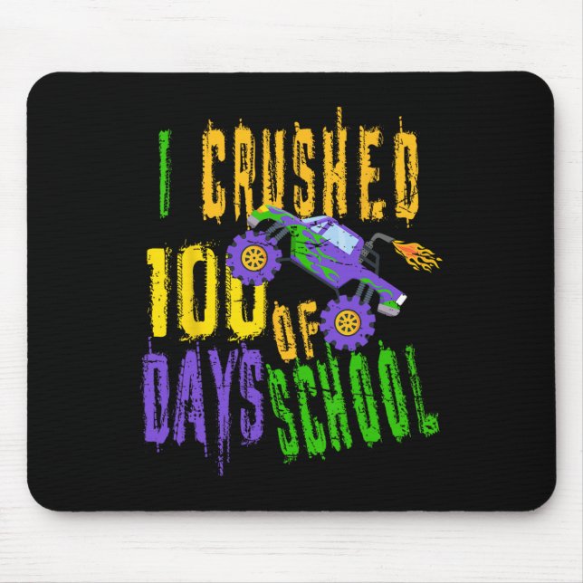 Mousepad Esmagei 100 dias de escola - Monster Truck Love (Frente)