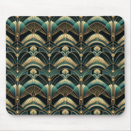 Mousepad Esmeralda e Dourada arte deco Themed