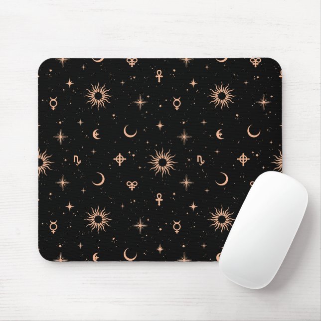 Mousepad Esoterismo Dourado (Com mouse)