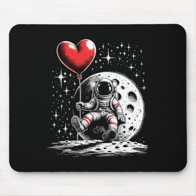 Mousepad Espaço Astronauta Coração Bylloon Dia dos Namorado (Frente)