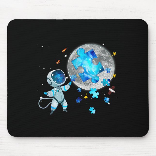 Mousepad Espaço de Consciência Autismo Estende Astronauta N (Frente)