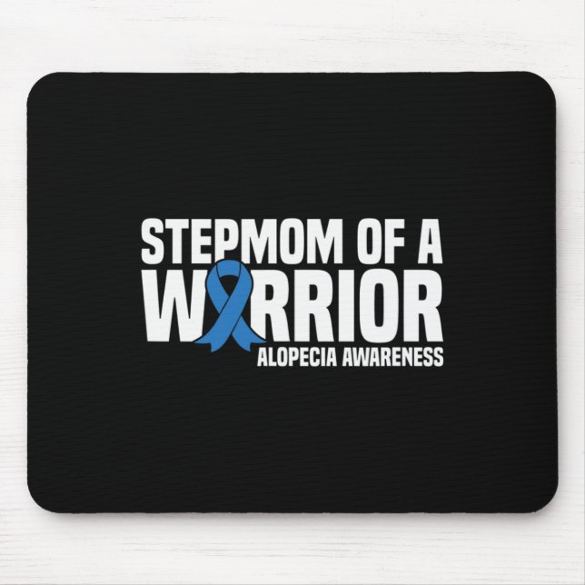 Mousepad Espada de um Guerreiro Azul Fita Alopecia Awarenes (Frente)