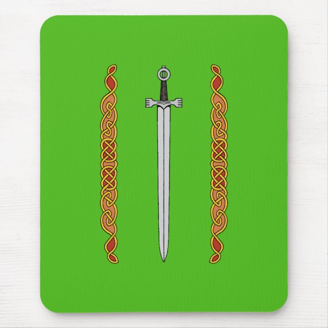 Mousepad Espada Irlandesa e Knotwork (Frente)