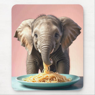 Mousepad Espaguete de Comida de Elefante para Bebês
