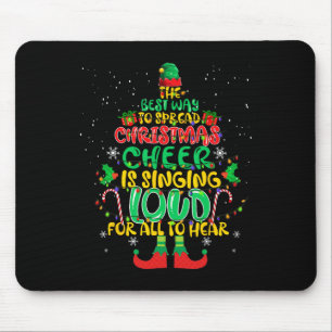 Mousepad Espalhar alegria de natal está cantando alto xmas